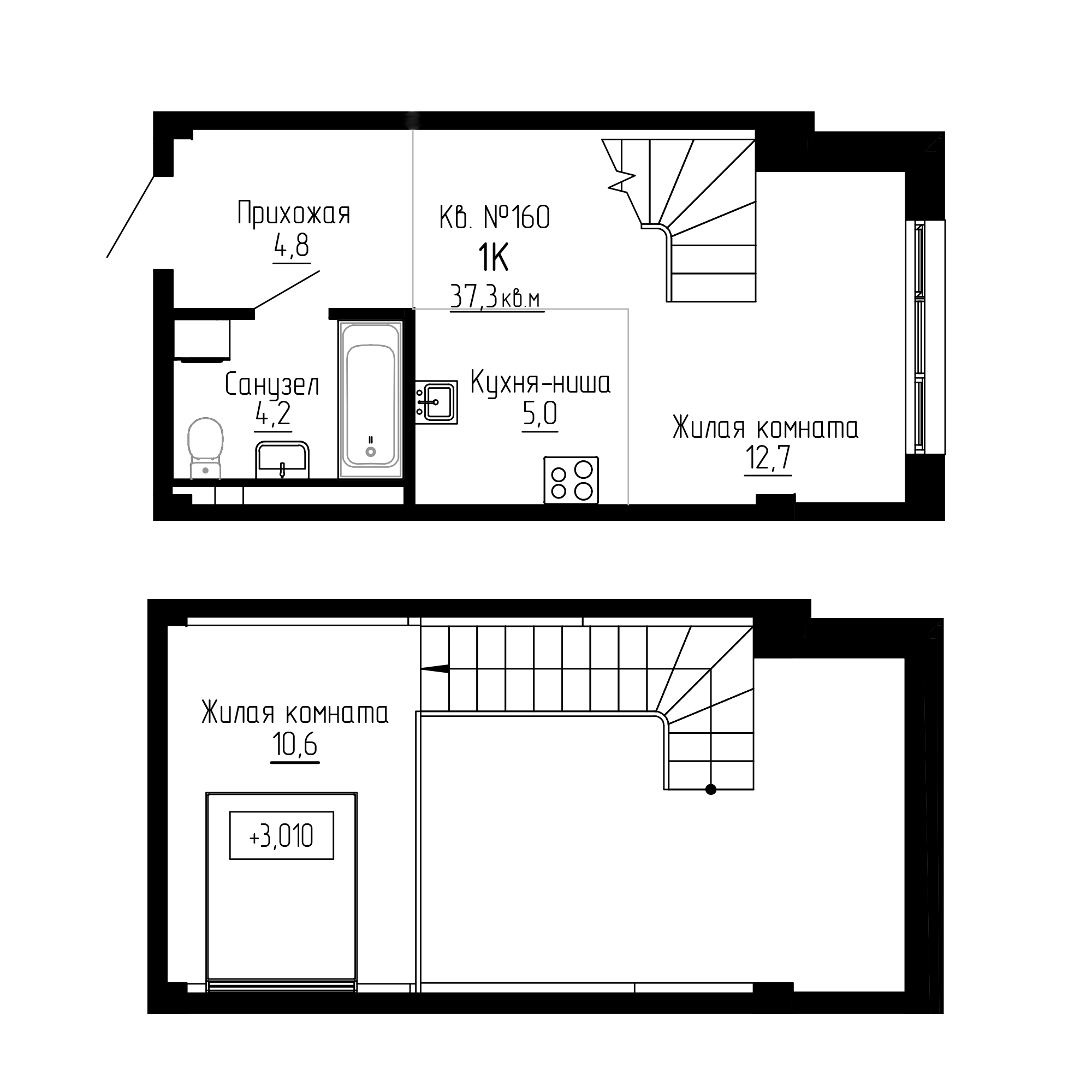 ЖК ДНС Сити (DNS Сити), 2-комн кв 37,3 м2, за 9 698 000 ₽, 1 этаж